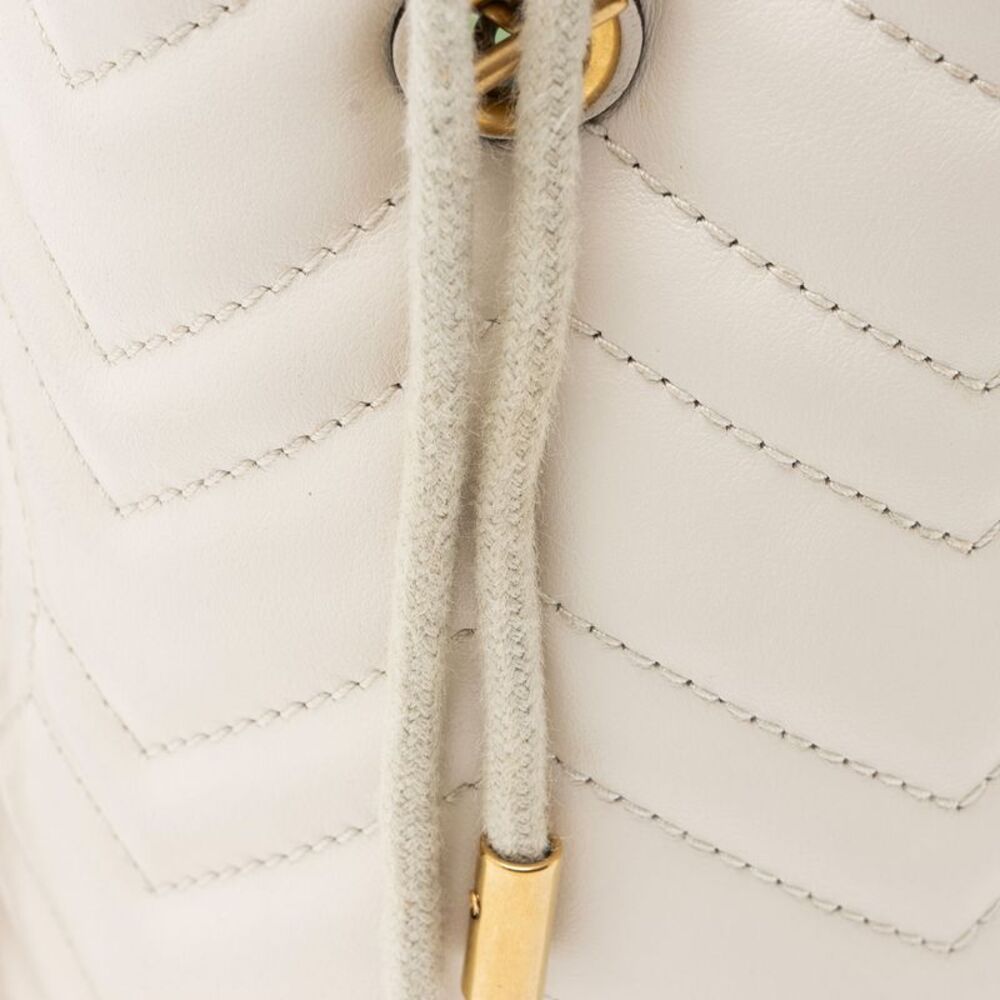 Gucci Matelasse Leather GG Marmont Small Bucket Bag - Picture 10 of 11